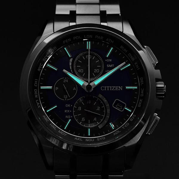 シチズン アテッサ ATTESA ダイレクトフライト エコドライブ ソーラー電波 クロノグラフ AT8040-57L メンズ