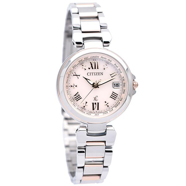 シチズン クロスシー XC ハッピーフライト ワールドタイム ソーラー電波 EC1034-59W レディース