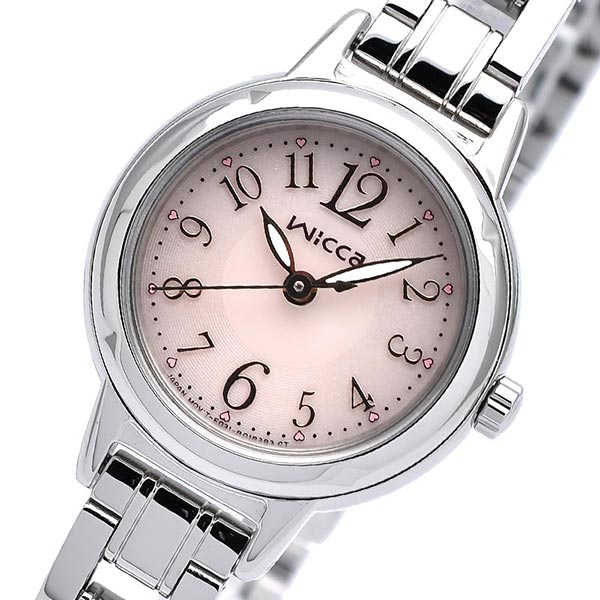 シチズン ウィッカ CITIZEN wicca KH9-914-91 エコドライブ ソーラー 腕時計 レディース 時計 ピンクダイヤル メタルバンド