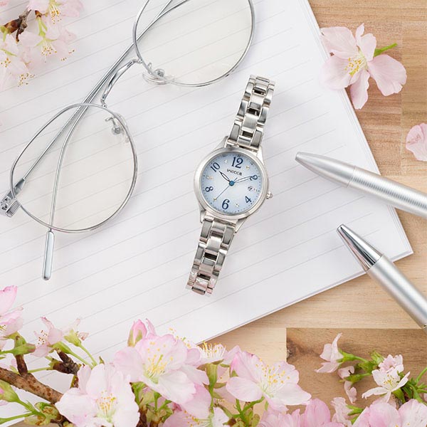 シチズン ウィッカ wicca ハッピーダイアリー ソーラー電波 KS1-210-91 レディース