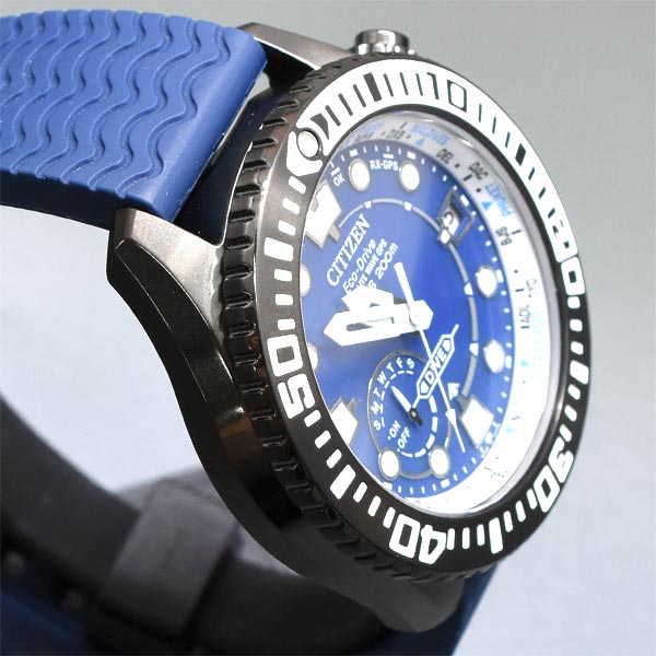 【お得な美品中古あり】シチズン プロマスター PROMASTER MARINEシリーズ ダイバー200m エコ・ドライブ GPS 延長バンド付 CC5006-06L メンズ