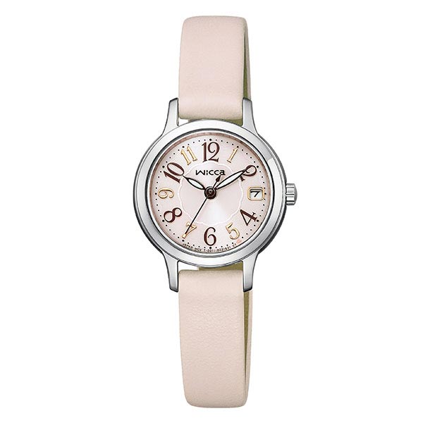 シチズン ウィッカ wicca KH4-912-90 レディース 革ベルト スモーキーピンク ソーラーテック