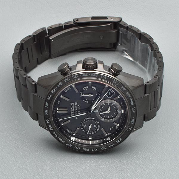 【お得な美品中古あり】シチズン アテッサ ATTESA ACT Line Black Titanium Series CC4055-65E メンズ