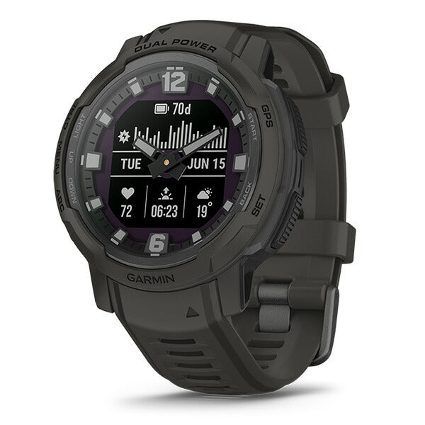 ガーミン GARMIN Instinct Crossover DualPower Graphite 010-02730-41 ユニセックス