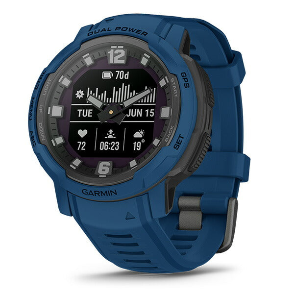 ガーミン GARMIN Instinct Crossover DualPower TidalBlue 010-02730-42 ユニセックス