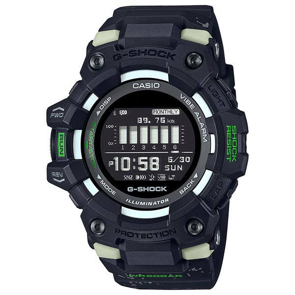 カシオ Gショック G-SHOCK G-SQUAD MIDNIGHT CITY RUN GBD-100LM-1JF メンズ
