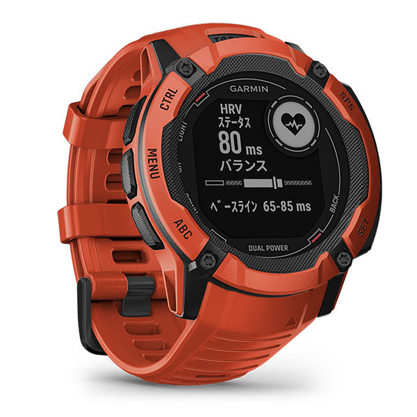 ガーミン GARMIN Instinct 2X Dual Power Flame Red 010-02805-32 ユニセックス