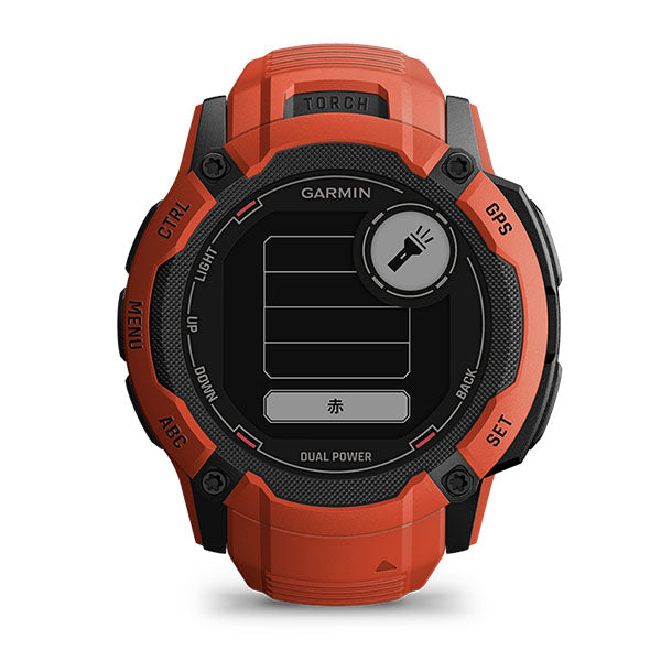 ガーミン GARMIN Instinct 2X Dual Power Flame Red 010-02805-32 ユニセックス