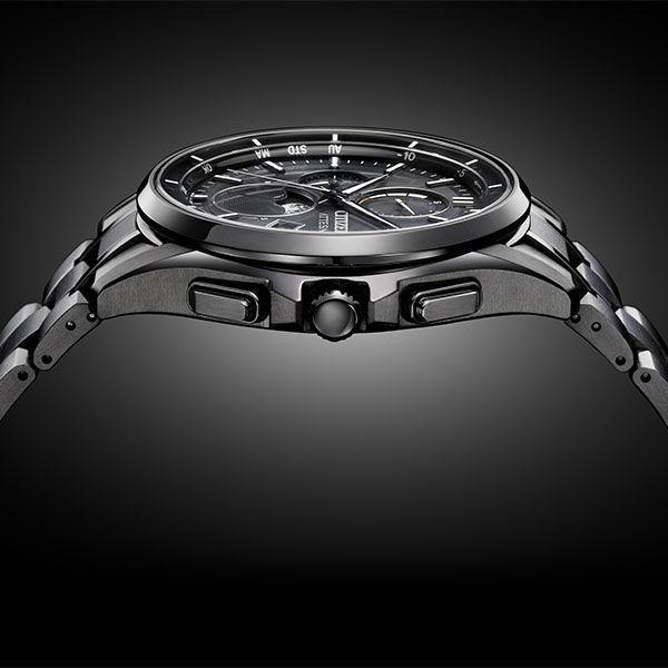 シチズン アテッサ ATTESA ダイレクトフライト ムーンフェイズ Black Titanium Series BY1006-62E メンズ