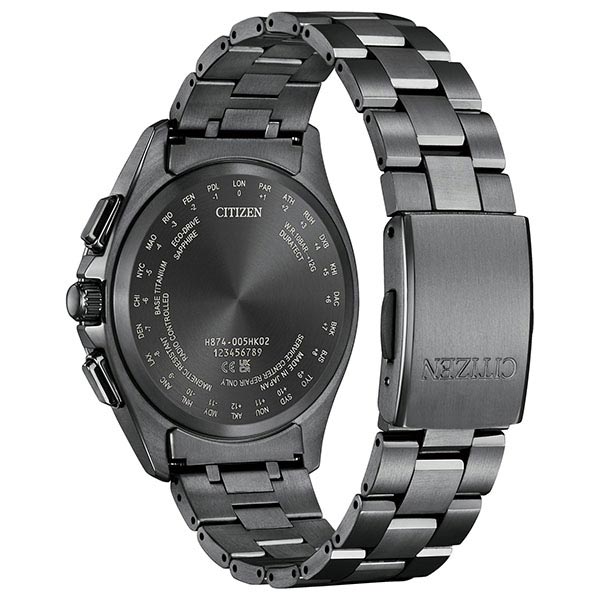 シチズン アテッサ ATTESA ダイレクトフライト ムーンフェイズ Black Titanium Series BY1006-62E メンズ