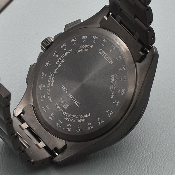 【お得な美品中古あり】シチズン アテッサ ATTESA ダイレクトフライト ムーンフェイズ Black Titanium Series BY1006-62E メンズ