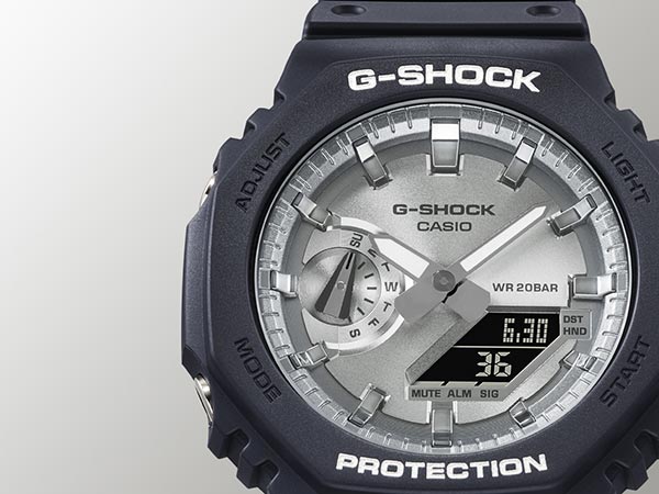 カシオ Gショック G-SHOCK 2100 GARISH SILVER GA-2100SB-1AJF メンズ