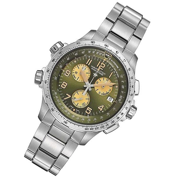 ハミルトン カーキ HAMILTON アビエーション X-ウィンド GMT クロノ クォーツ H77932160 メンズ