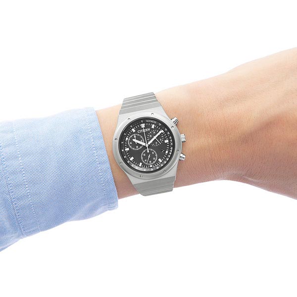シチズン レコードレーベル RECORD LABEL 1984 chronograph 特定店取扱いモデル AT2540-57E メンズ