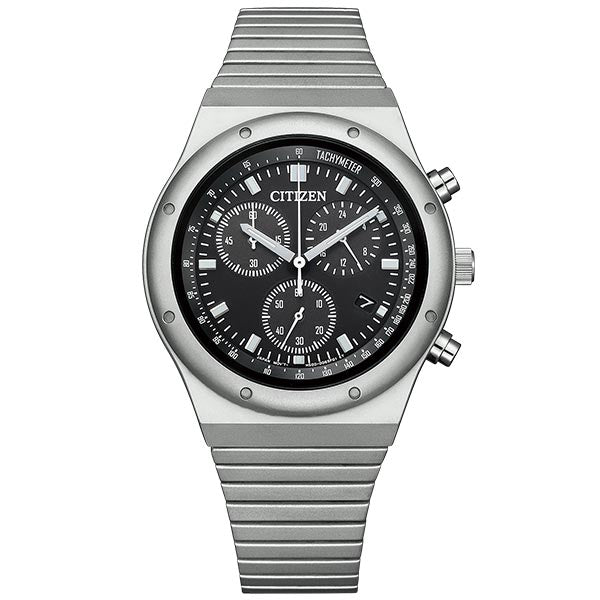 シチズン レコードレーベル RECORD LABEL 1984 chronograph 特定店取扱いモデル AT2540-57E メンズ