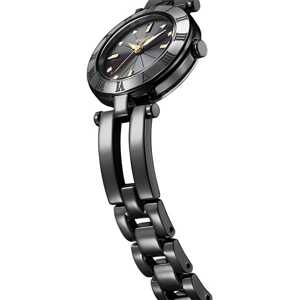 シチズン ウィッカ wicca ハーフバングル オールブラックモデル KP2-647-51 レディース