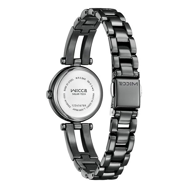 シチズン ウィッカ wicca ハーフバングル オールブラックモデル KP2-647-51 レディース