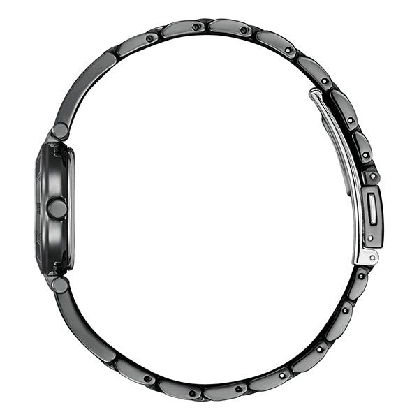 シチズン ウィッカ wicca ハーフバングル オールブラックモデル KP2-647-51 レディース