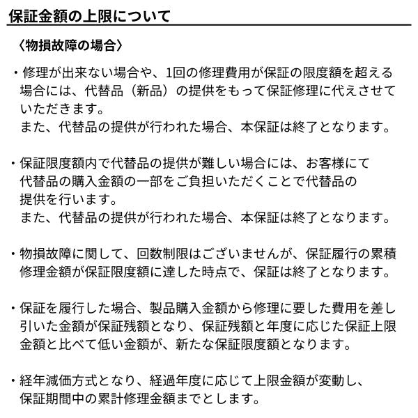 外装修理 物損保証 ユニセックス