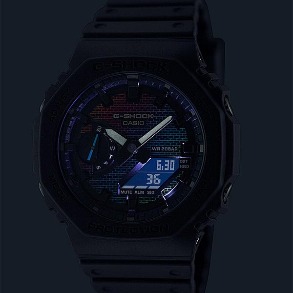 カシオ Gショック G-SHOCK Rainbow Brick Wall GA-2100RW-1AJF メンズ