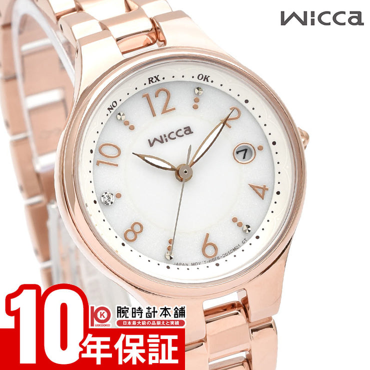 シチズン ウィッカ wicca KS1-864-13 レディース ソーラー電波 ピンクゴールド