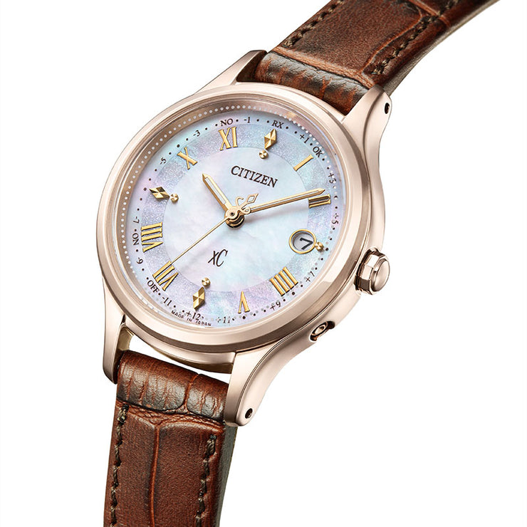 シチズン クロスシー hikari collection ES9497-02D レディース 光 ヒカリソーラー電波 エコドライブ シェル xc