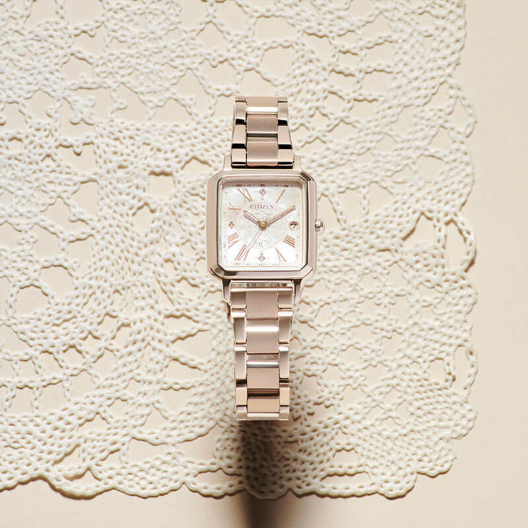 シチズン クロスシー hikari collection 世界限定1,500本 ES9506-54N レディース 光 ヒカリソーラー電波 シェル 替えベルト xc