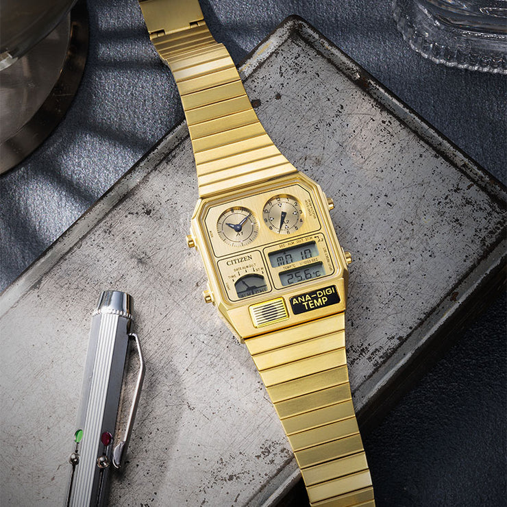 シチズン  シチズンコレクション CITIZEN COLLECTION レコードレーベル メタリック アナデジテンプ 特定店限定モデル400本 JG2103-56P ユニセックス フルメタル