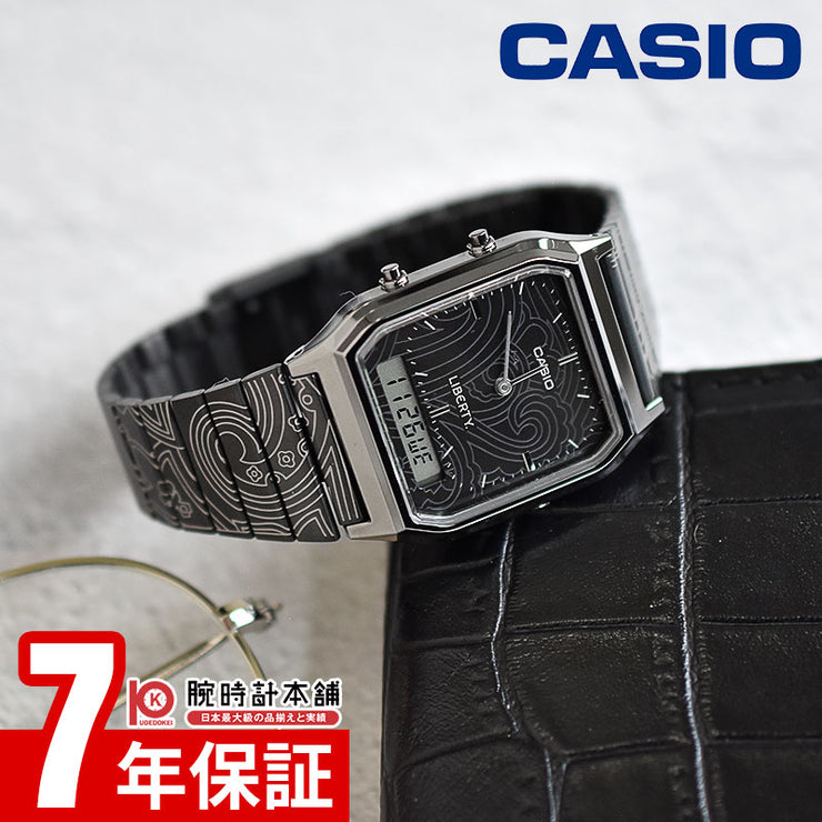 カシオ カシオクラシック CASIO CLASSIC LIBERTY.コラボモデル AQ-230EBLT-1AJR ユニセックス リバティ ペイズリー柄