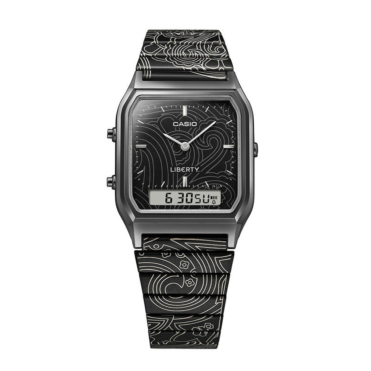 カシオ カシオクラシック CASIO CLASSIC LIBERTY.コラボモデル AQ-230EBLT-1AJR ユニセックス リバティ ペイズリー柄