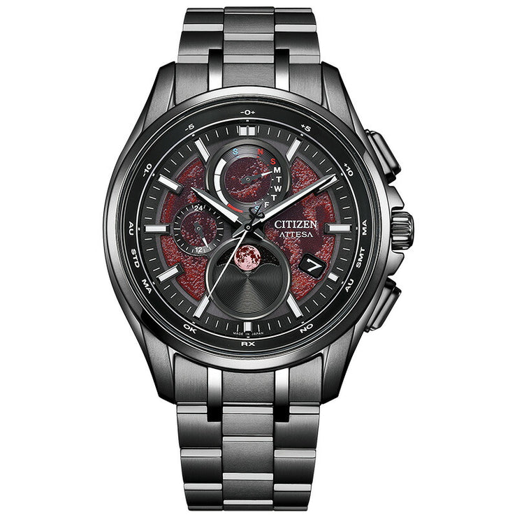 シチズン アテッサ CITIZEN ATTESA Shades of Red BY1005-73Z メンズ エコドライブ電波 ブラックチタニウム