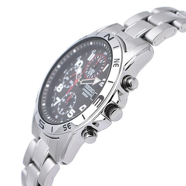 セイコー 逆輸入モデル SEIKO クロノグラフ 10気圧防水 SND375P1(SND375P) メンズ 腕時計 時計