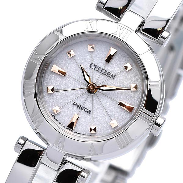 シチズン ウィッカ wicca NA15-1572C レディース 腕時計 時計 ホワイトダイヤル シルバー エコドライブ
