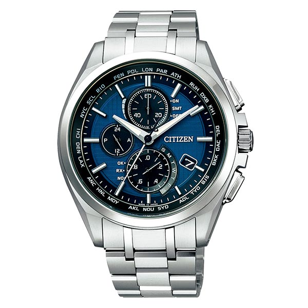 シチズン アテッサ ATTESA ダイレクトフライト エコドライブ ソーラー電波 クロノグラフ AT8040-57L メンズ