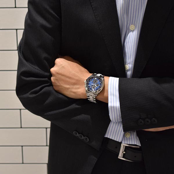 シチズン アテッサ ATTESA ダイレクトフライト エコドライブ ソーラー電波 クロノグラフ AT8040-57L メンズ