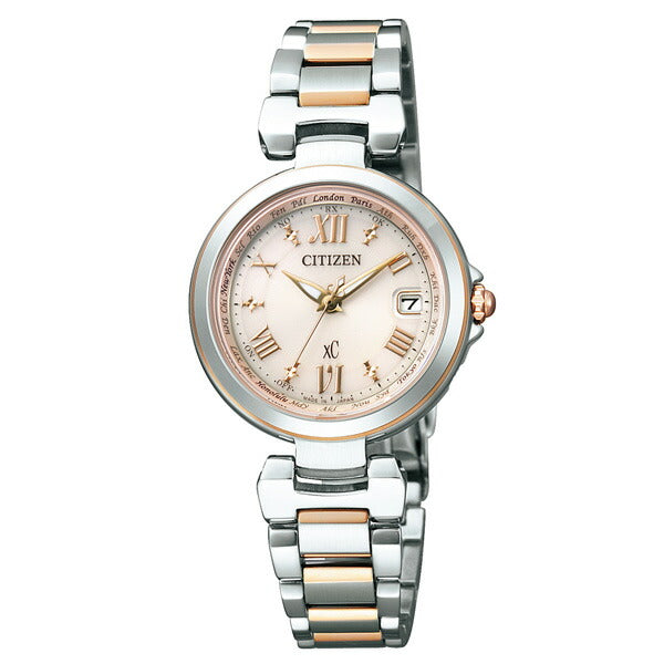 シチズン クロスシー XC ハッピーフライト ワールドタイム ソーラー電波 EC1034-59W レディース