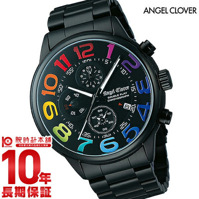 エンジェルクローバー AngelClover 【400本限定】腕時計 ダブルプレイ ブラック 10気圧防水 DP44BRB メンズ
