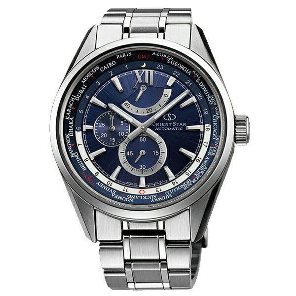 オリエントスター ORIENT ORIENTSTAR オリエントスター ワールドタイム 機械式 自動巻き (手巻き付き) ネイビー WZ0041JC メンズ