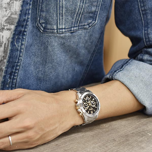 セイコーセレクション SEIKOSELECTION 10気圧防水 ゴールド×シルバー SBTR015 メンズ