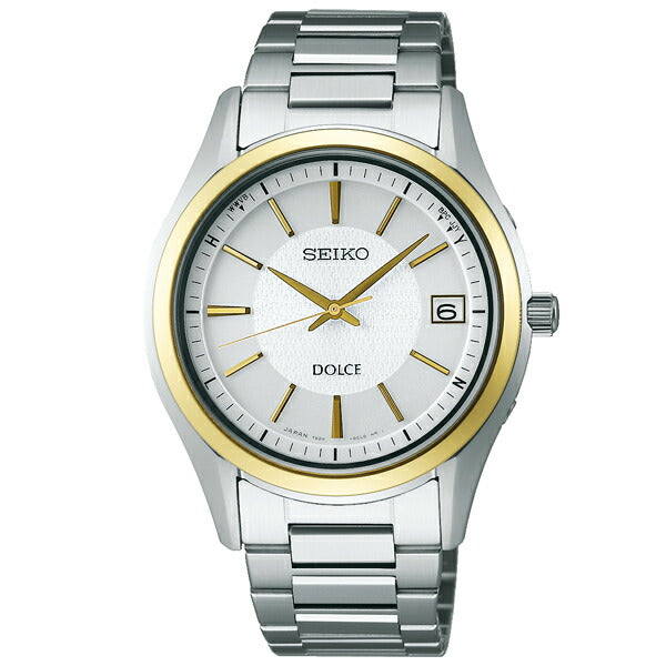 セイコー ドルチェ&エクセリーヌ DOLCE&EXCELINE 10気圧防水 ソーラー シルバー×ゴールド SADZ188 メンズ