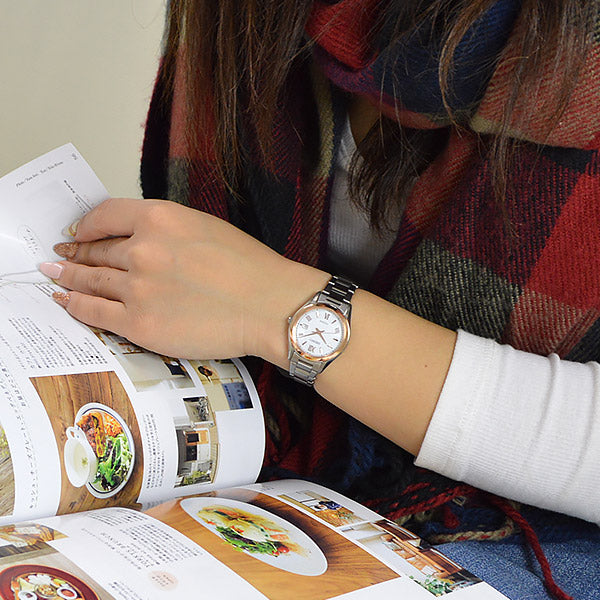 セイコー ドルチェ&エクセリーヌ DOLCE&EXCELINE ソーラー電波 電波ソーラー ソーラー チタン SWCW150 レディース