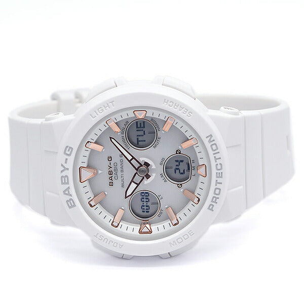 カシオ ベビーG CASIO BABY-G BGA-2500-7AJF 電波 ソーラー Beach Traveler Series ネオンイルミネーター 電波時計 レディース 腕時計 ホワイト 時計
