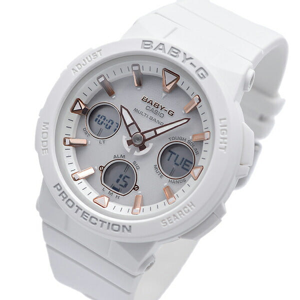 カシオ ベビーG CASIO BABY-G BGA-2500-7AJF 電波 ソーラー Beach Traveler Series ネオンイルミネーター 電波時計 レディース 腕時計 ホワイト 時計