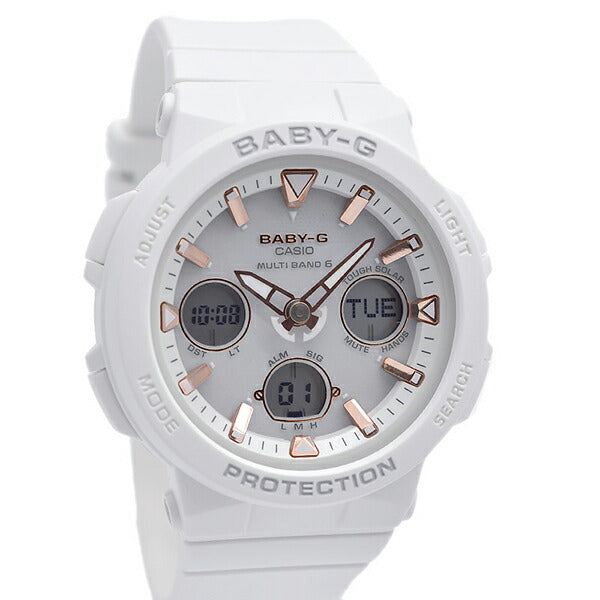 カシオ ベビーG CASIO BABY-G BGA-2500-7AJF 電波 ソーラー Beach Traveler Series ネオンイルミネーター 電波時計 レディース 腕時計 ホワイト 時計