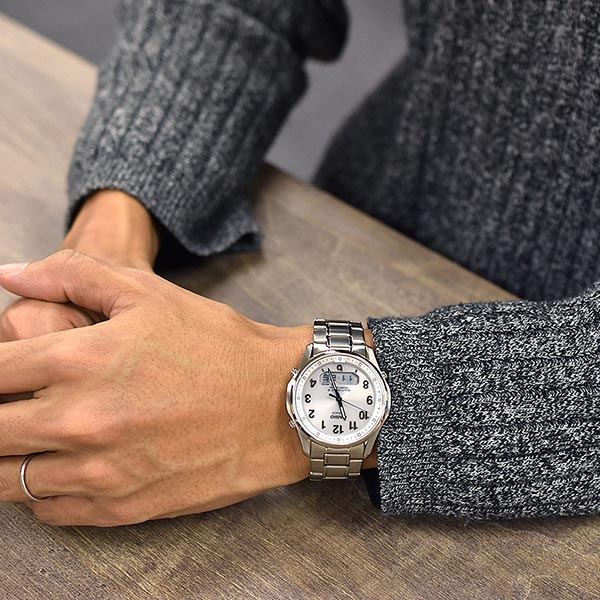 カシオ リニエージ LINEAGE ソーラー チタン LCW-M100TSE-7AJF メンズ