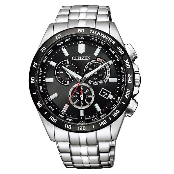 シチズンコレクション CITIZENCOLLECTION エコ・ドライブ電波時計 ダイレクトフライト クロノグラフ CB5874-90E メンズ