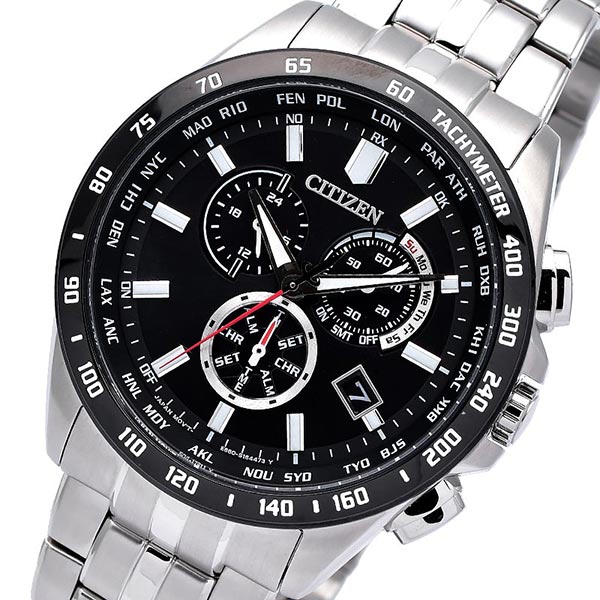 シチズンコレクション CITIZENCOLLECTION エコ・ドライブ電波時計 ダイレクトフライト クロノグラフ CB5874-90E メンズ