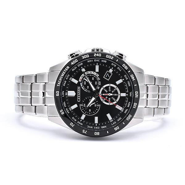 シチズンコレクション CITIZENCOLLECTION エコ・ドライブ電波時計 ダイレクトフライト クロノグラフ CB5874-90E メンズ