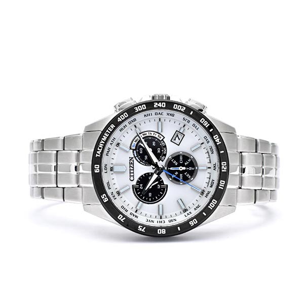 シチズンコレクション CITIZENCOLLECTION エコ・ドライブ電波時計 ダイレクトフライト クロノグラフ CB5874-90A メンズ