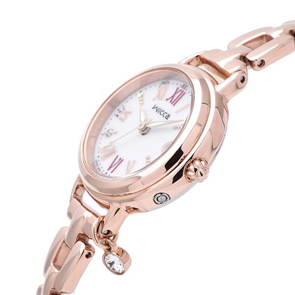 シチズン ウィッカ wicca ソーラーテック電波時計 ブレスライン #ときめくダイヤ 「広告着用モデル」 KL0-561-15 レディース